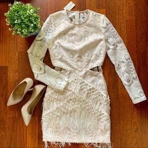 Missguided tassel bodycon dress